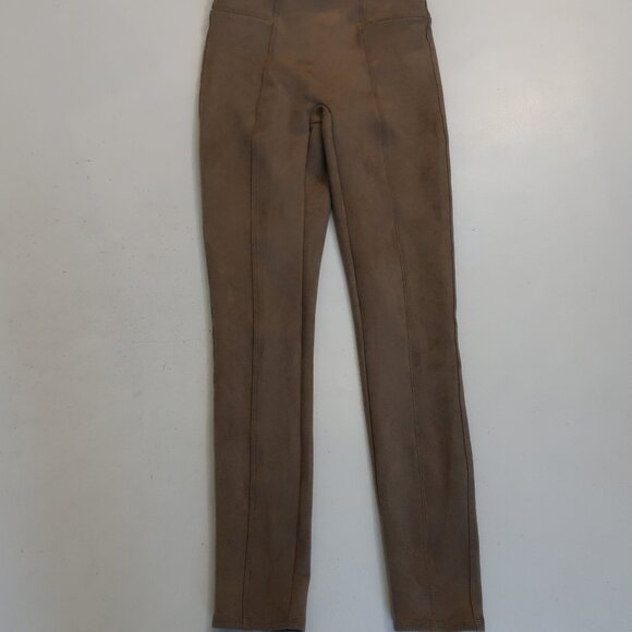 SPANX Pants - Womens SPANX Tan Faux Suede Skinny Pants XS